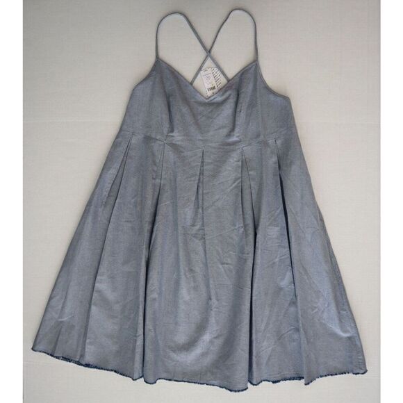 Kate Spade Saturday 4CMU1348-439 Women's Sz 6 Blue Pleated Trapeze Dress - Picture 1 of 10